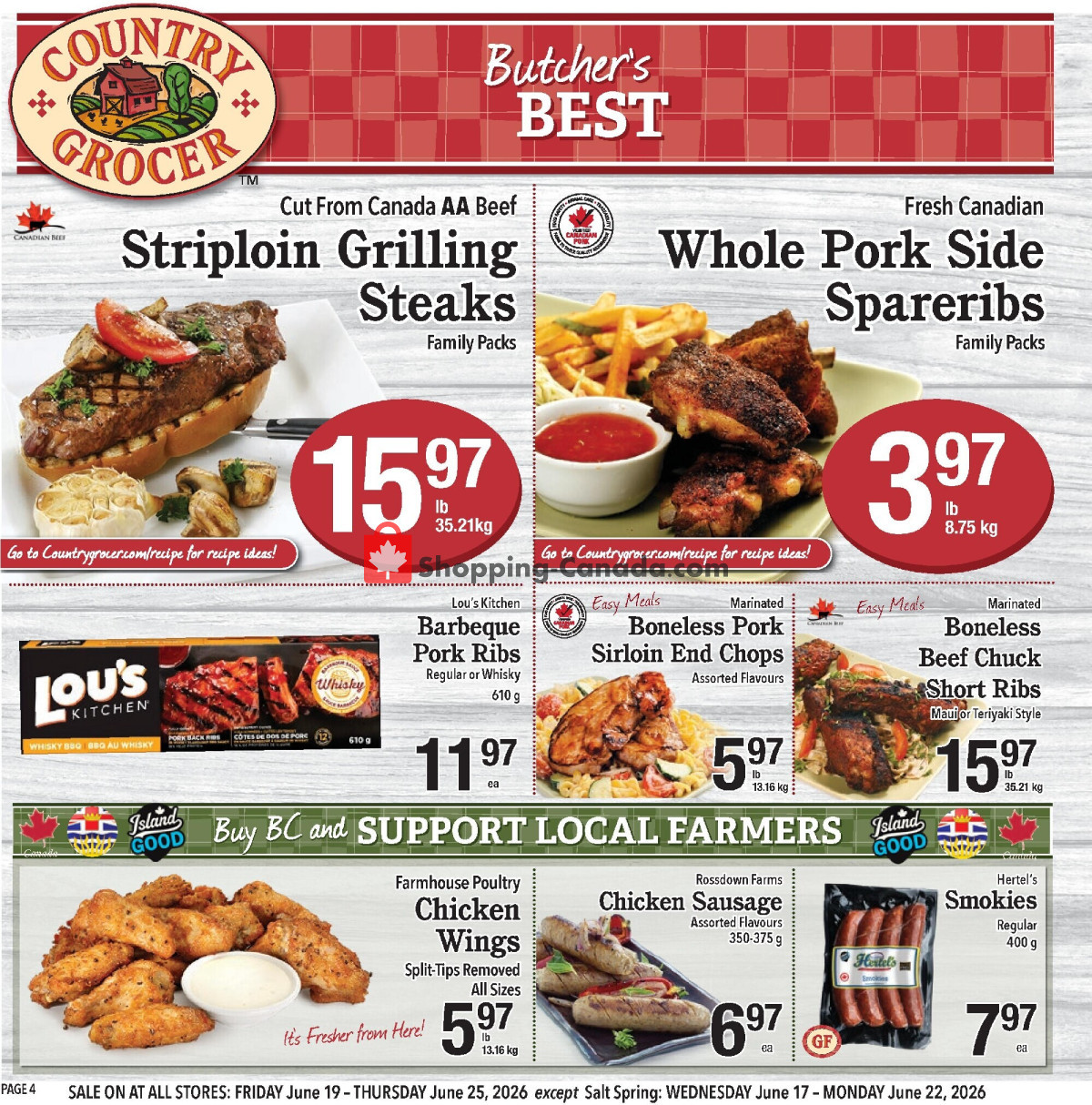 Country Grocer flyer from Friday June 19, 2026 to Thursday June 25, 2026 - page 4