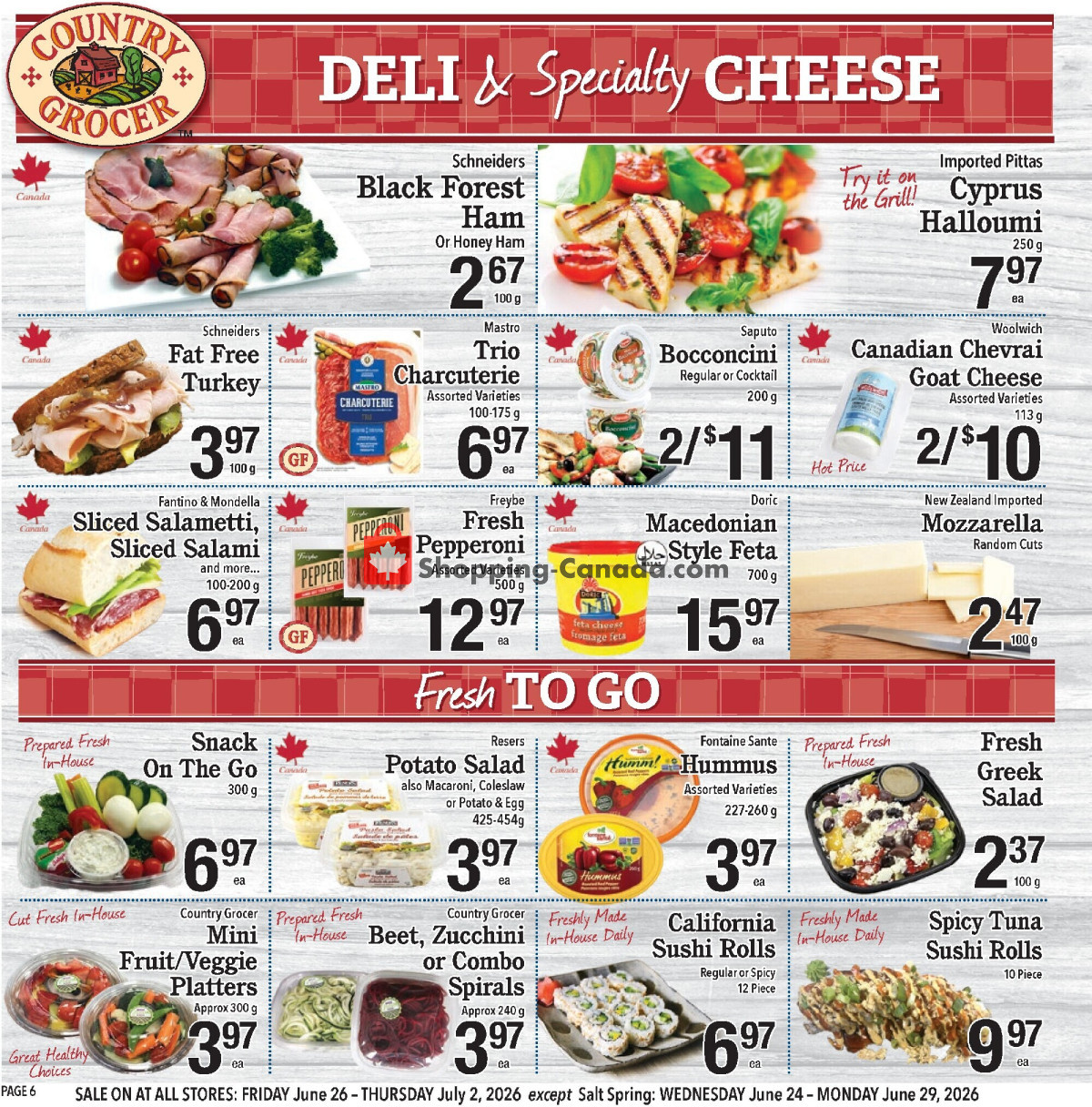 Country Grocer flyer from Friday June 26, 2026 to Thursday July 2, 2026 - page 6