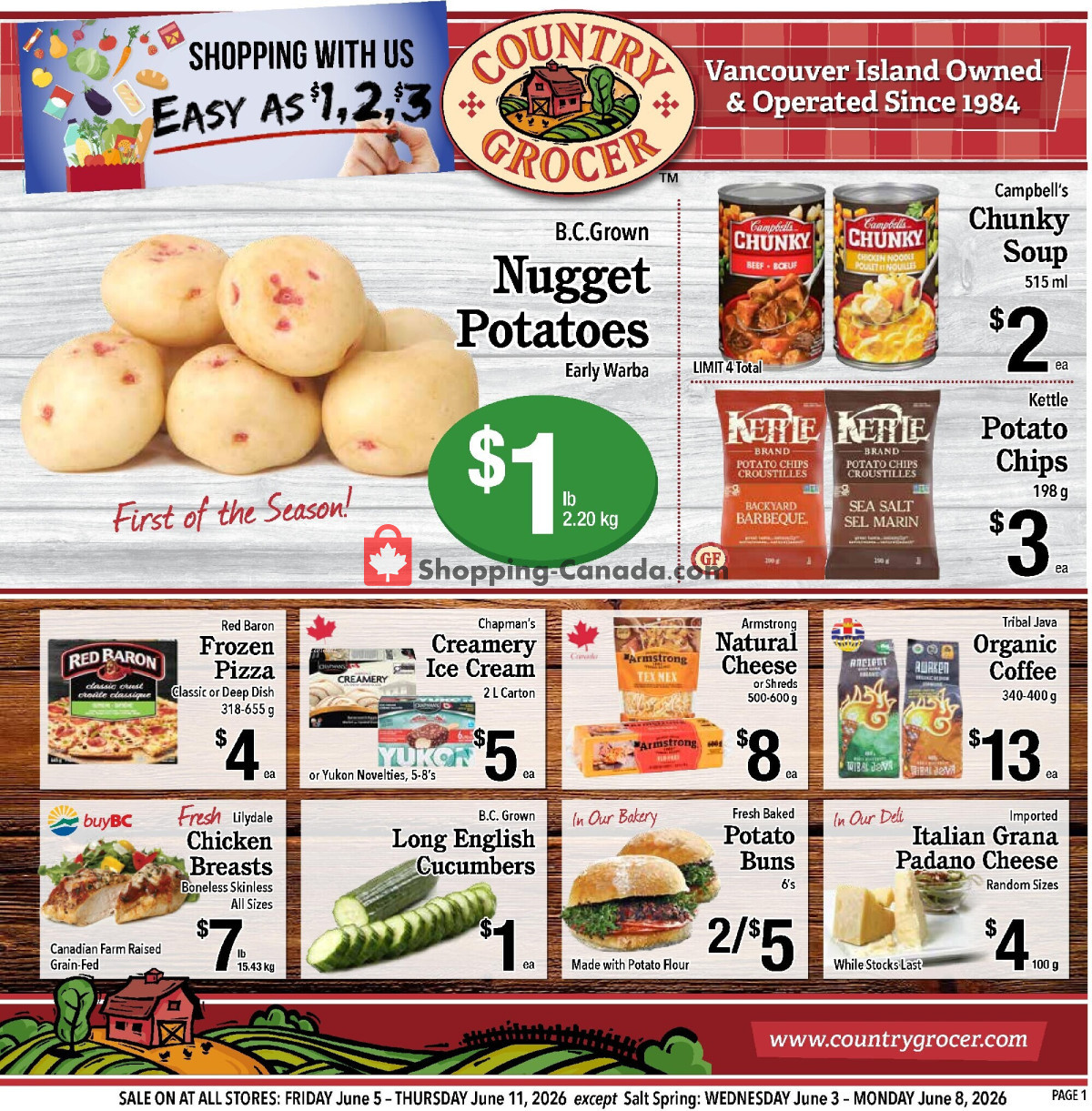 Country Grocer flyer from Wednesday June 3, 2026 to Thursday June 11, 2026 - page 1
