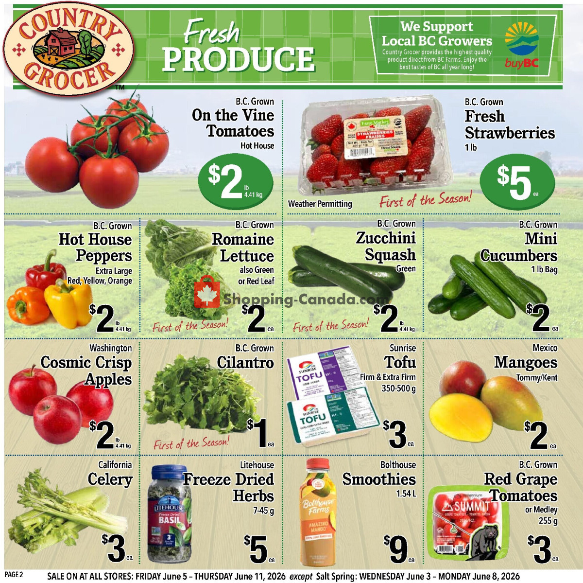 Country Grocer flyer from Wednesday June 3, 2026 to Thursday June 11, 2026 - page 2