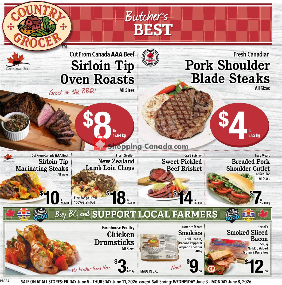 Country Grocer flyer from Wednesday June 3, 2026 to Thursday June 11, 2026 - page 4
