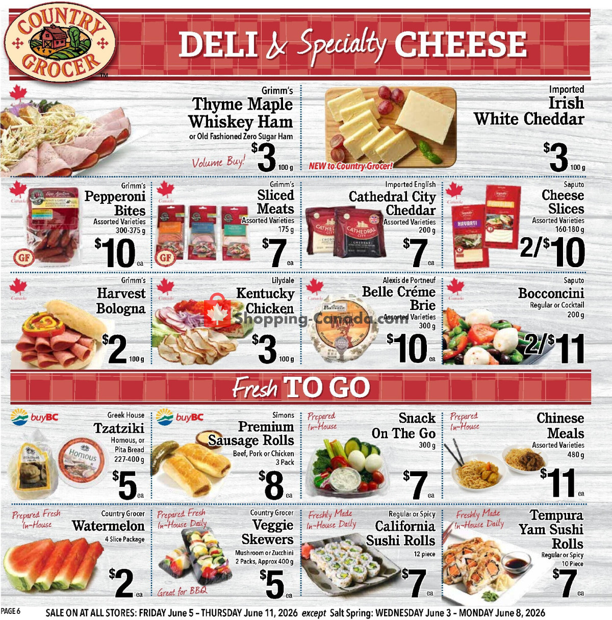 Country Grocer flyer from Wednesday June 3, 2026 to Thursday June 11, 2026 - page 6