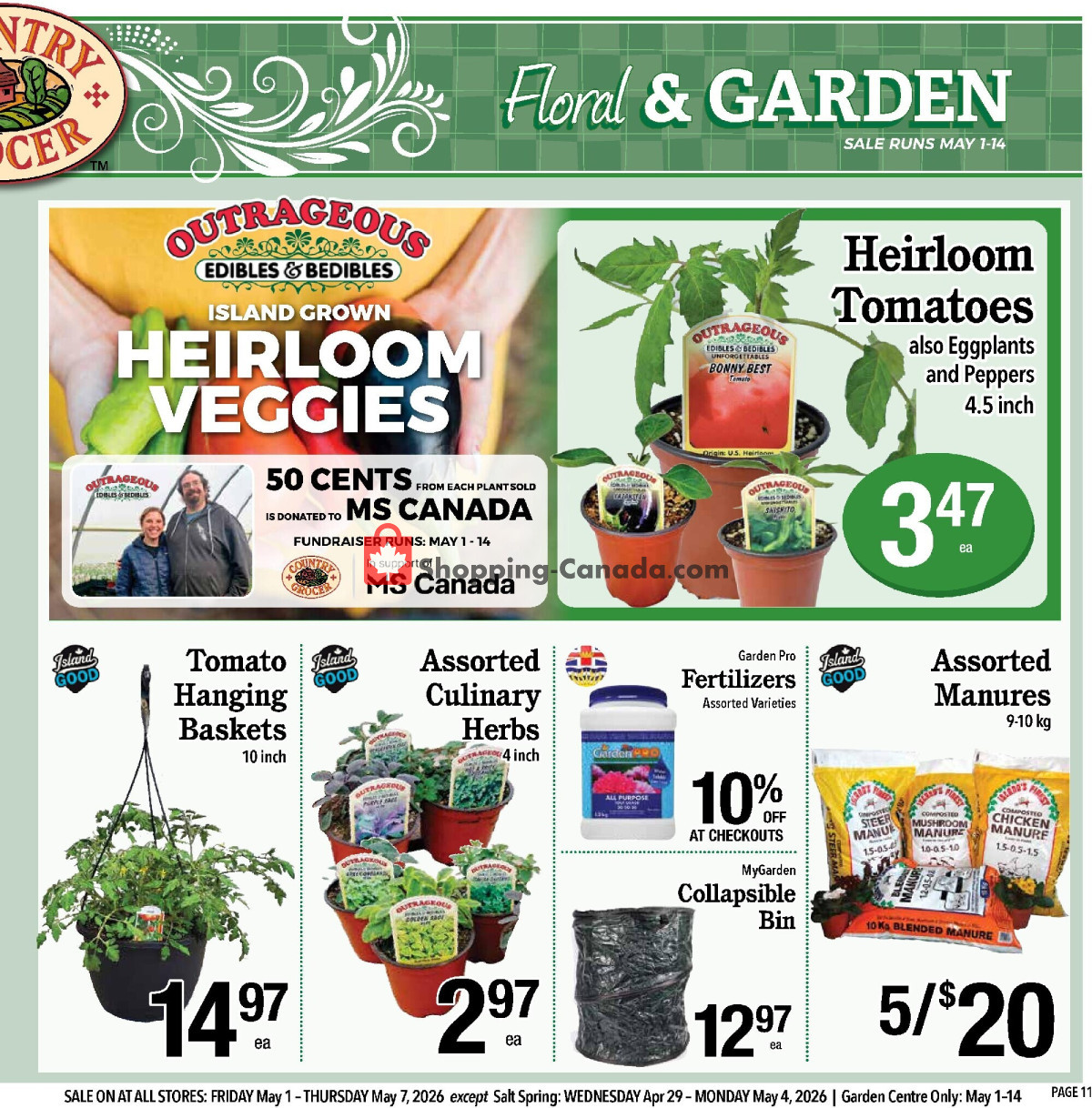Country Grocer flyer from Friday May 1, 2026 to Thursday May 7, 2026 - page 11