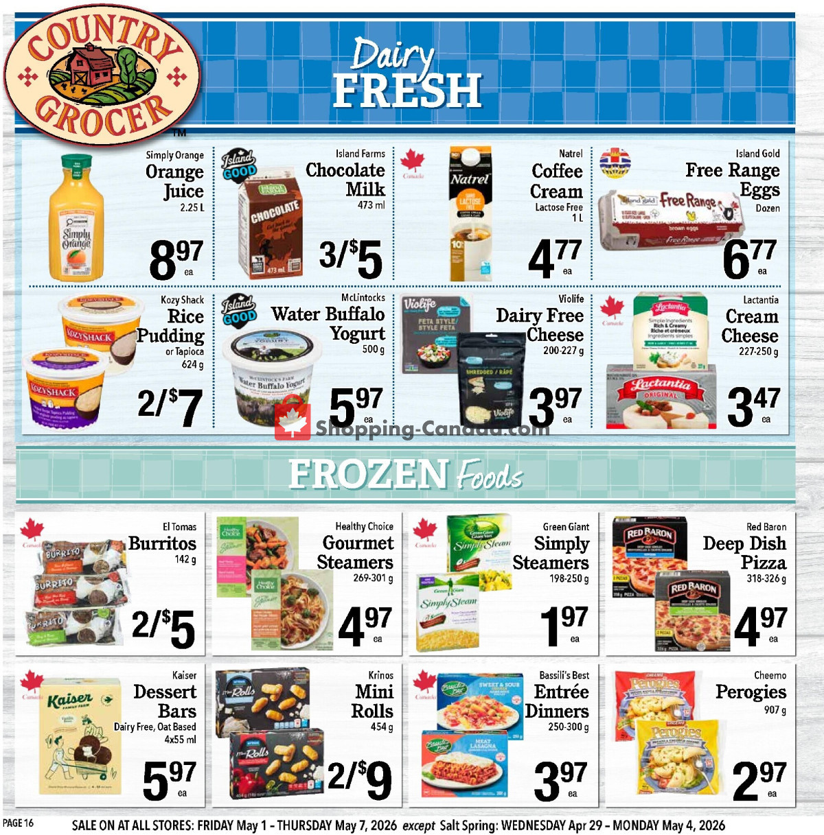 Country Grocer flyer from Friday May 1, 2026 to Thursday May 7, 2026 - page 16