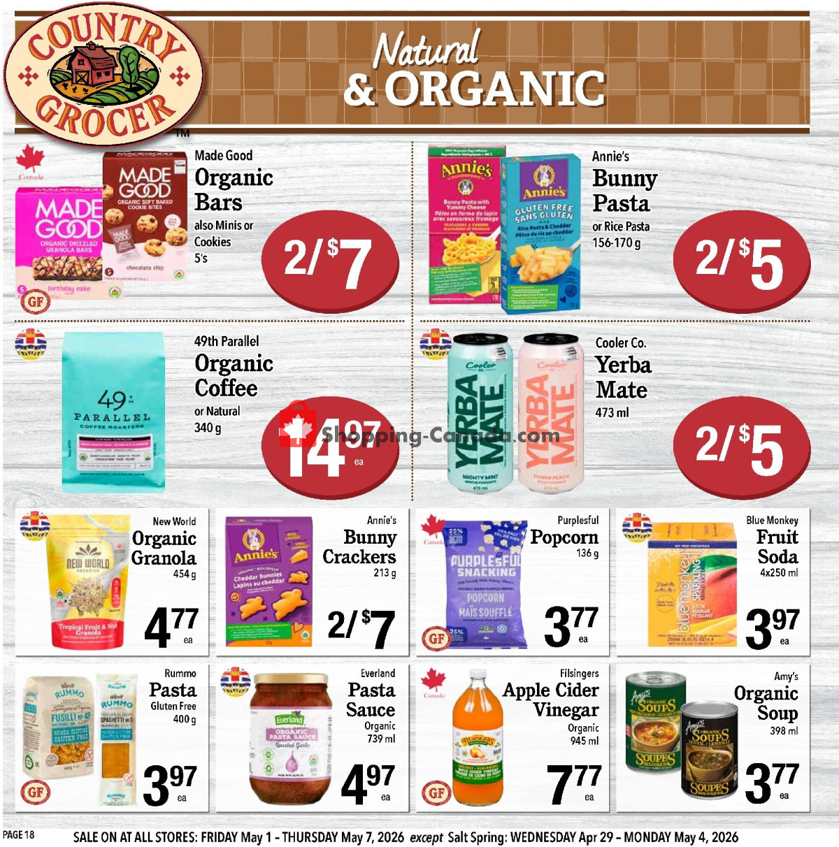 Country Grocer flyer from Friday May 1, 2026 to Thursday May 7, 2026 - page 18