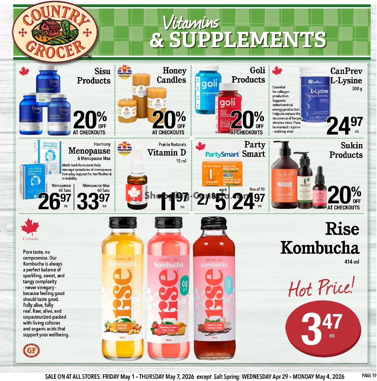 Country Grocer flyer from Friday May 1, 2026 to Thursday May 7, 2026 - page 19