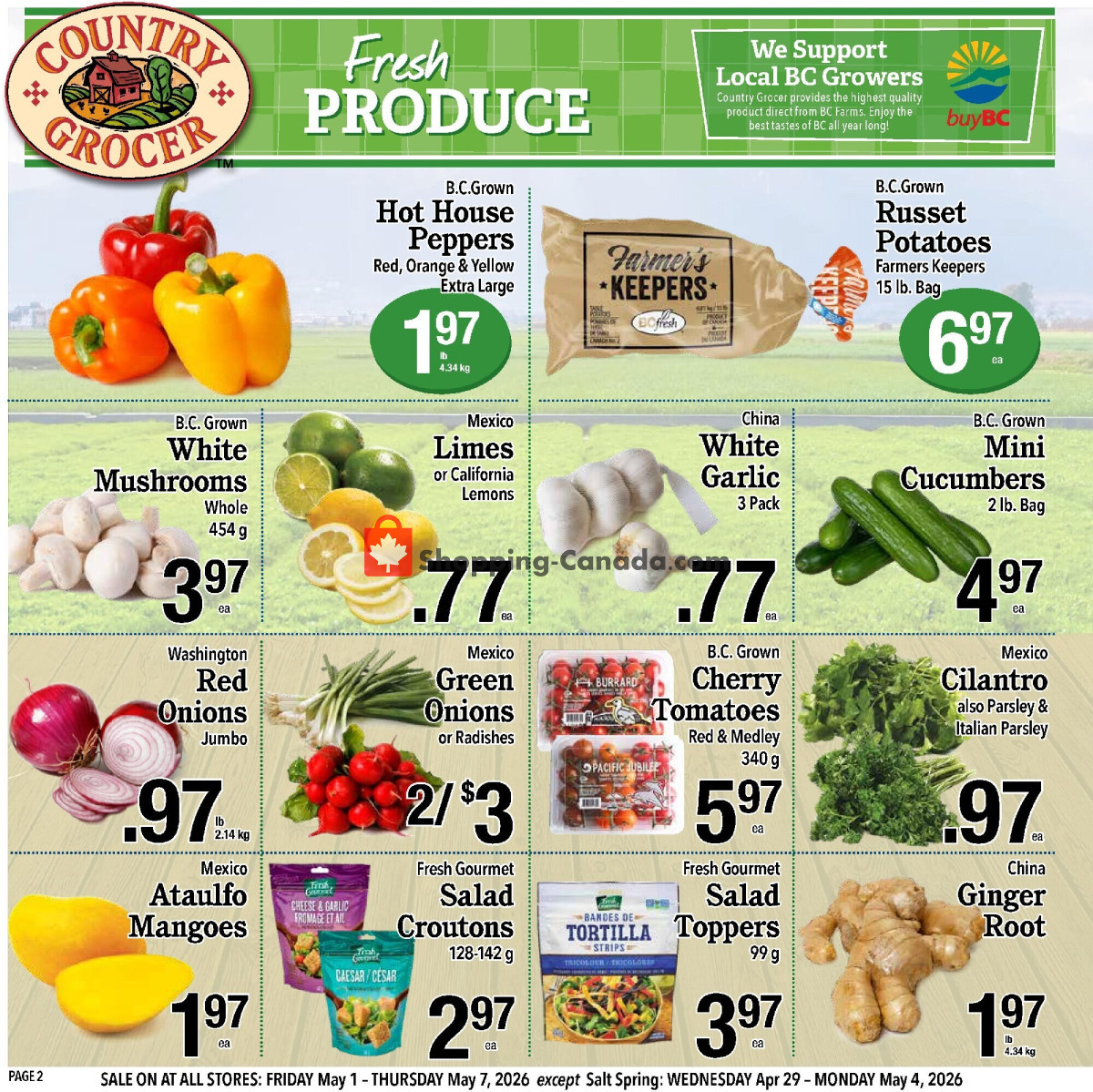 Country Grocer flyer from Friday May 1, 2026 to Thursday May 7, 2026 - page 2