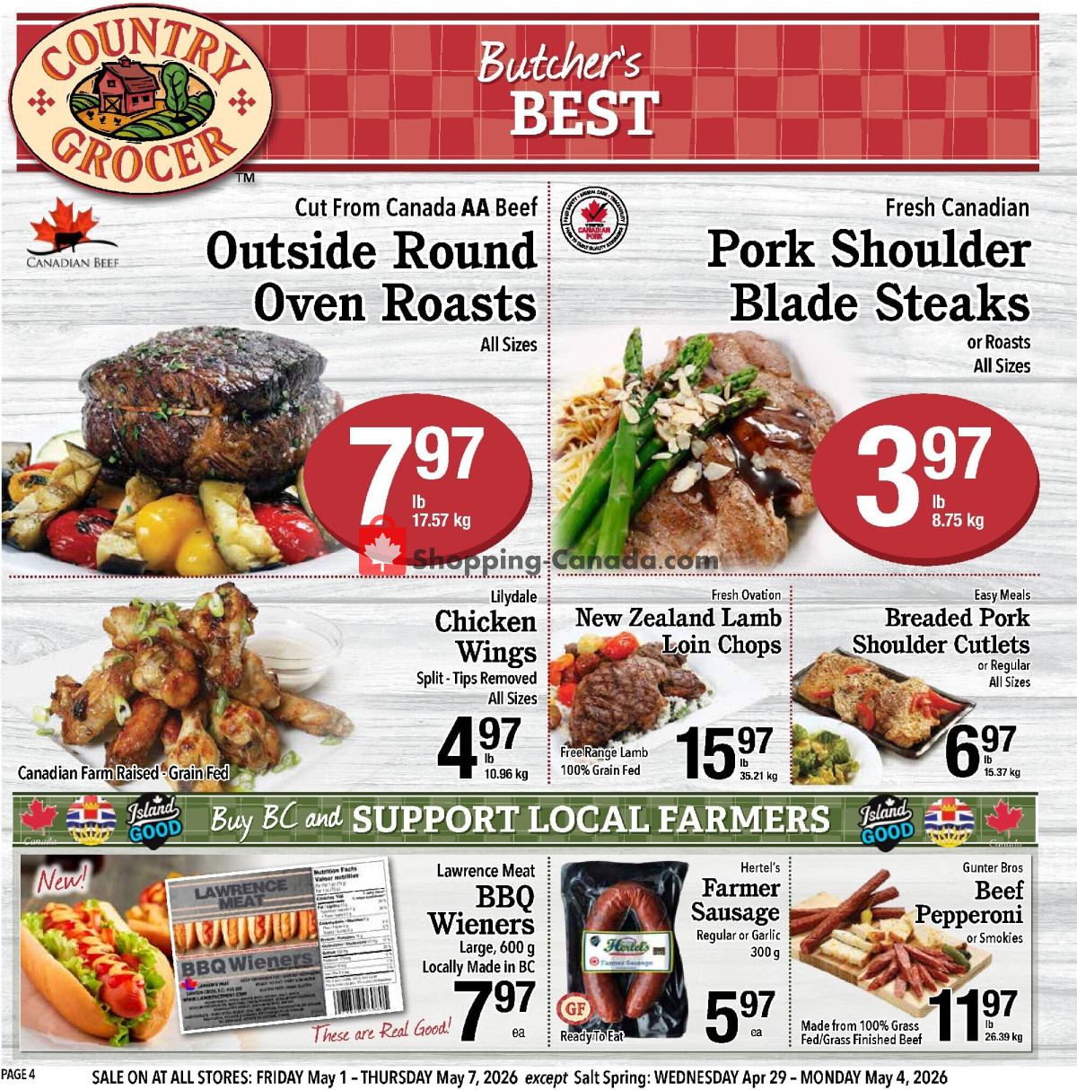 Country Grocer flyer from Friday May 1, 2026 to Thursday May 7, 2026 - page 4