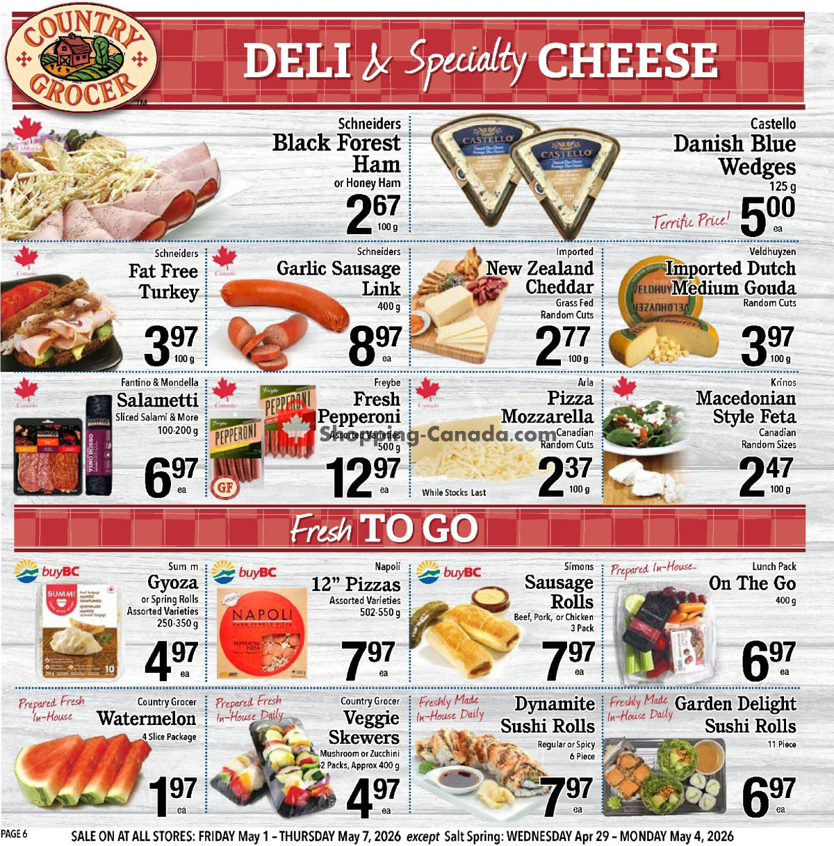 Country Grocer flyer from Friday May 1, 2026 to Thursday May 7, 2026 - page 6