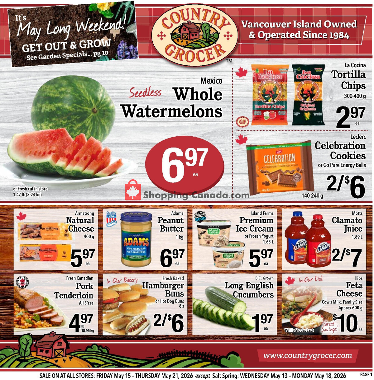 Country Grocer flyer from Wednesday May 13, 2026 to Thursday May 21, 2026 - page 1