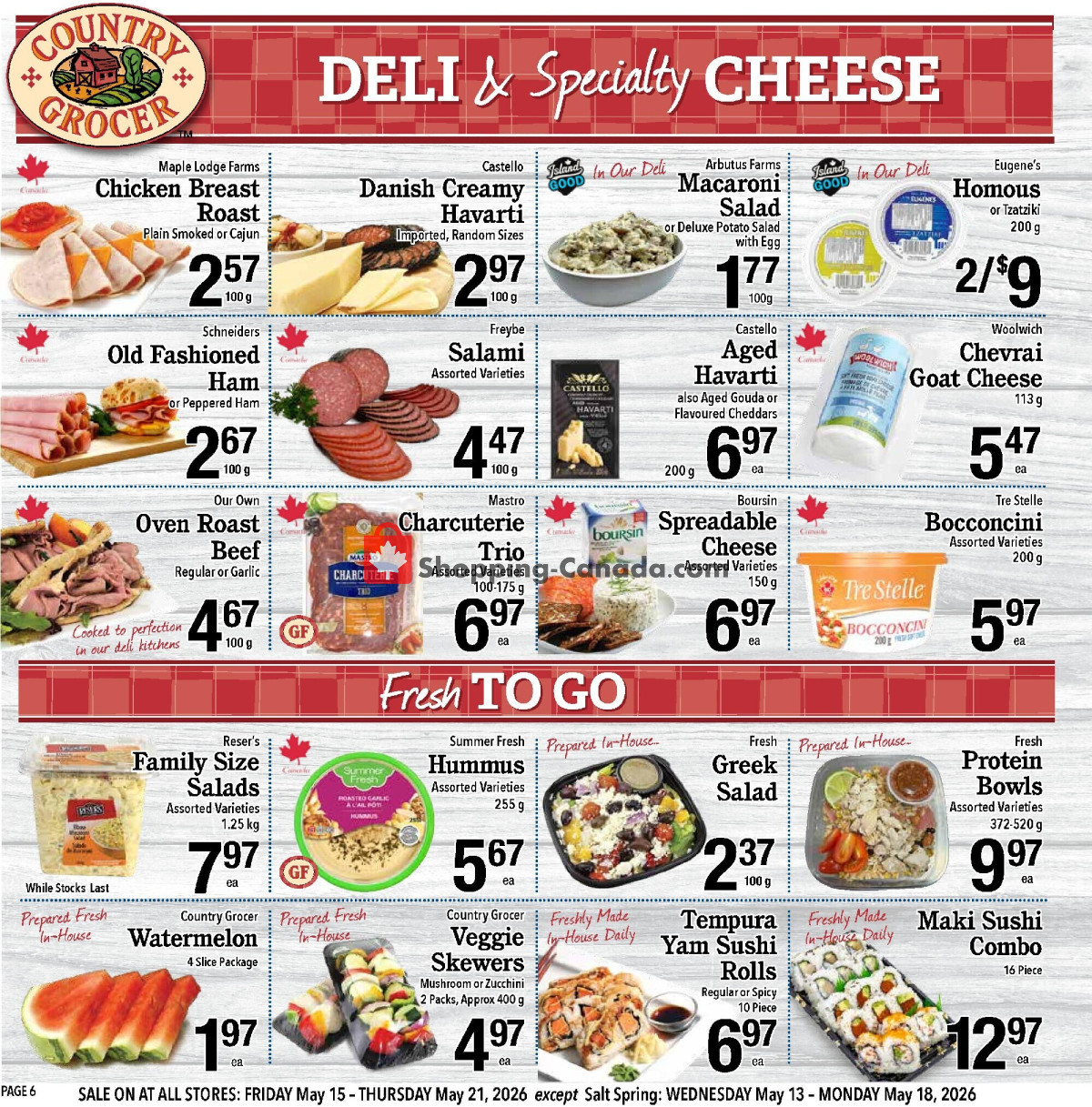 Country Grocer flyer from Wednesday May 13, 2026 to Thursday May 21, 2026 - page 6