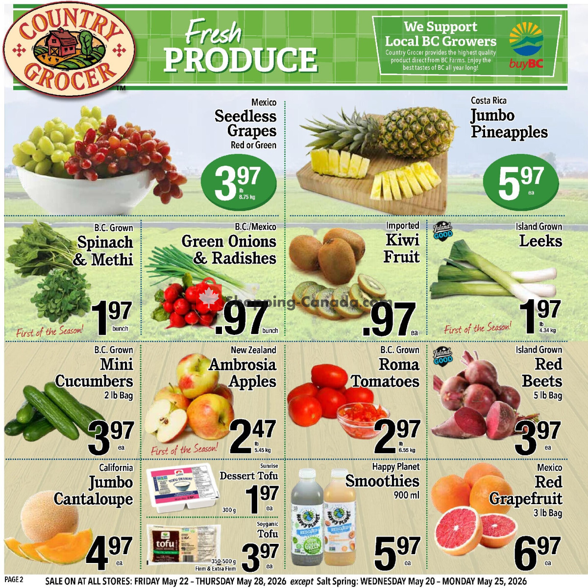 Country Grocer flyer from Friday May 22, 2026 to Thursday May 28, 2026 - page 2