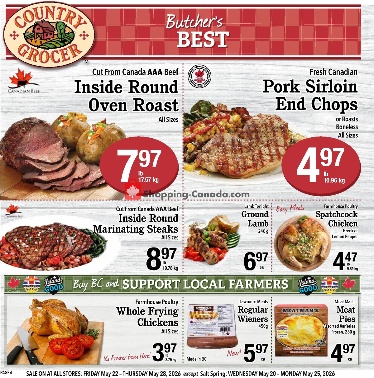 Country Grocer flyer from Friday May 22, 2026 to Thursday May 28, 2026 - page 4