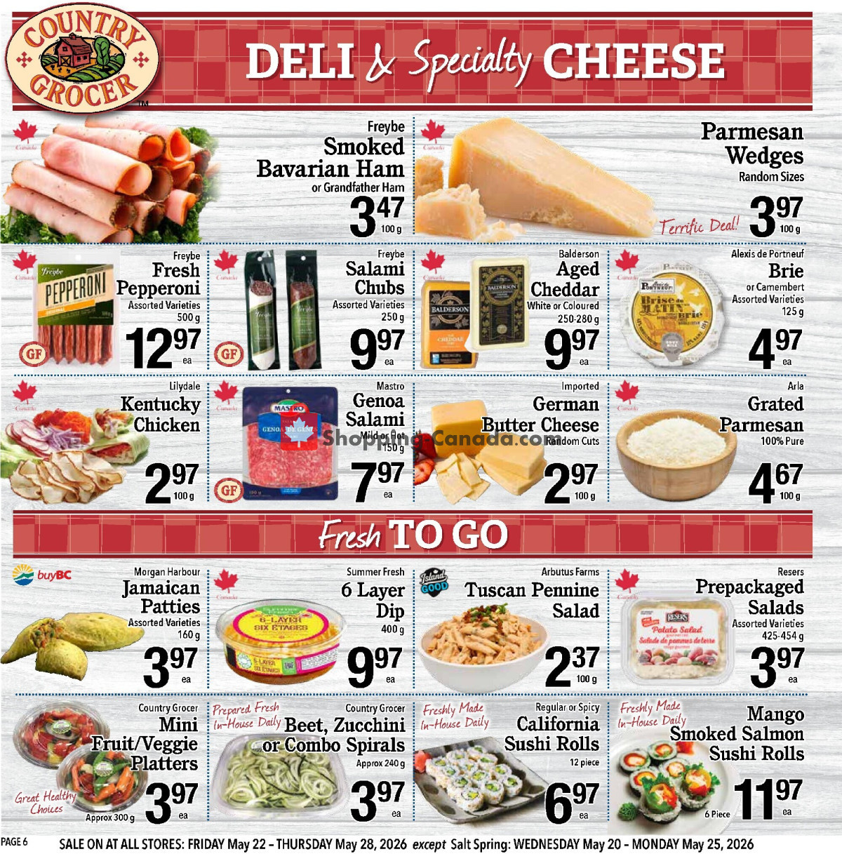 Country Grocer flyer from Friday May 22, 2026 to Thursday May 28, 2026 - page 6