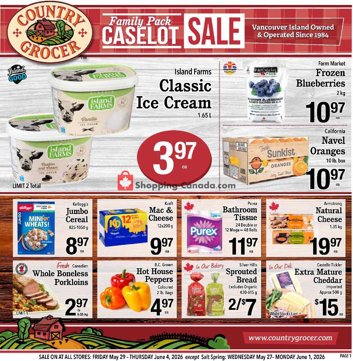 Country Grocer flyer from Friday May 29, 2026 to Thursday June 4, 2026 - page 1