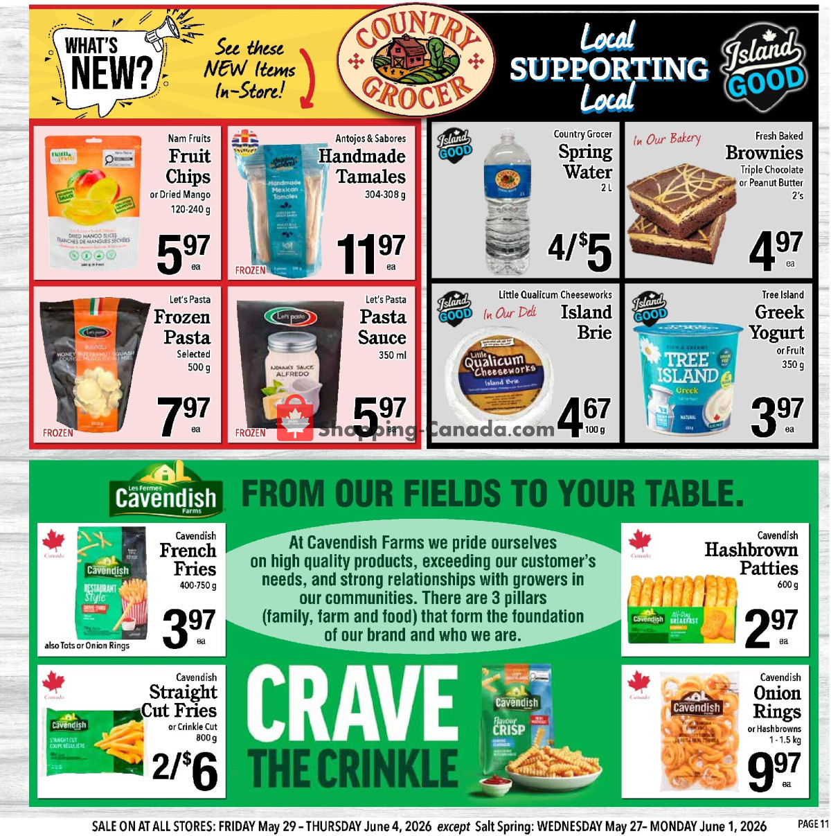 Country Grocer flyer from Friday May 29, 2026 to Thursday June 4, 2026 - page 11