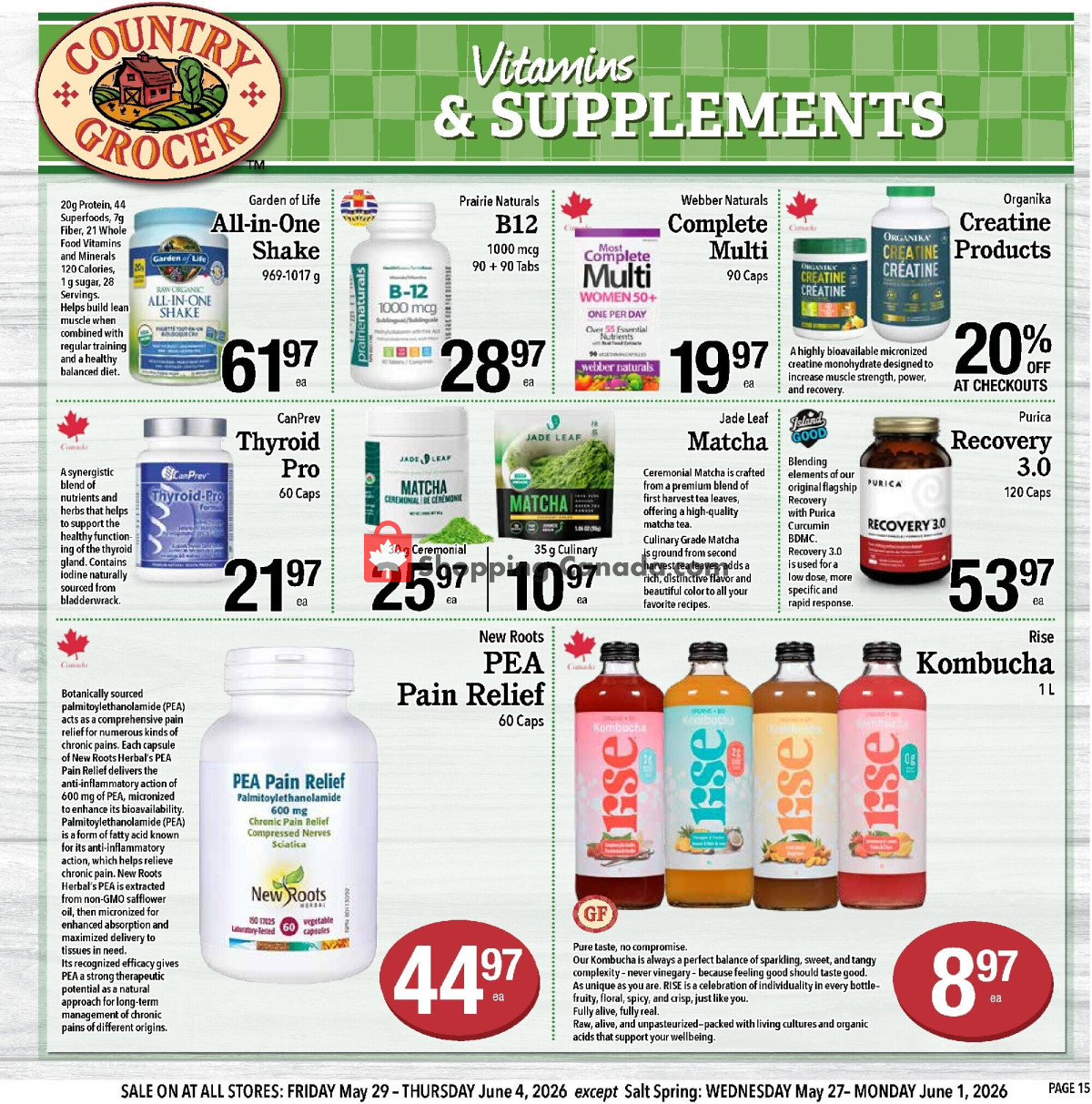Country Grocer flyer from Friday May 29, 2026 to Thursday June 4, 2026 - page 15