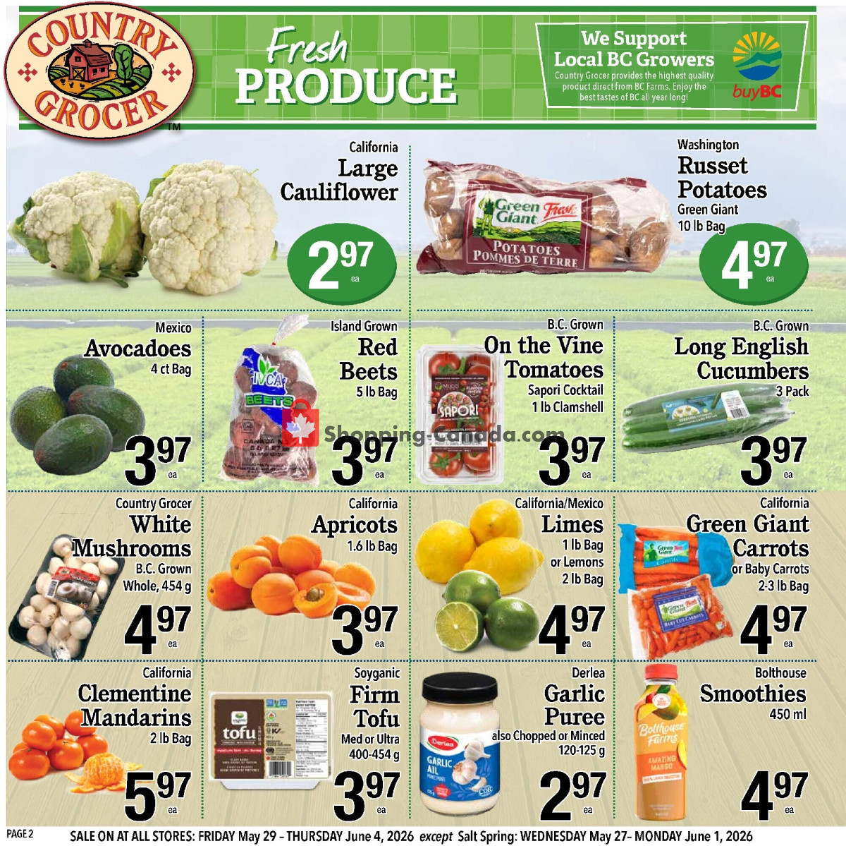 Country Grocer flyer from Friday May 29, 2026 to Thursday June 4, 2026 - page 2