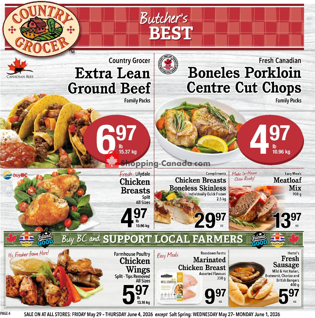 Country Grocer flyer from Friday May 29, 2026 to Thursday June 4, 2026 - page 4