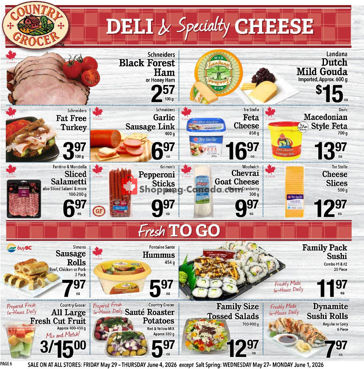 Country Grocer flyer from Friday May 29, 2026 to Thursday June 4, 2026 - page 6