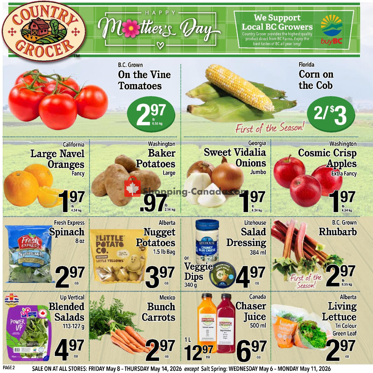 Country Grocer flyer from Friday May 8, 2026 to Thursday May 14, 2026 - page 2