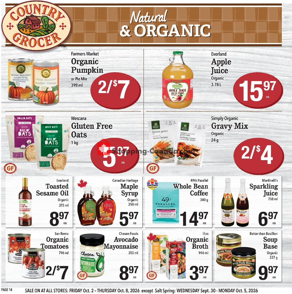 Country Grocer flyer from Friday October 2, 2026 to Thursday October 8, 2026 - page 14