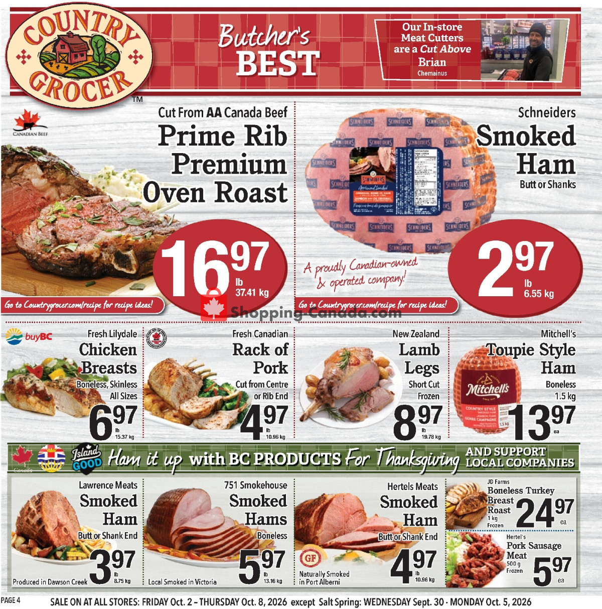 Country Grocer flyer from Friday October 2, 2026 to Thursday October 8, 2026 - page 4
