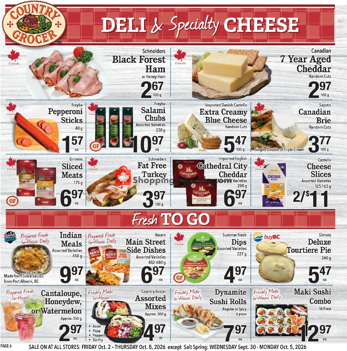 Country Grocer flyer from Friday October 2, 2026 to Thursday October 8, 2026 - page 6