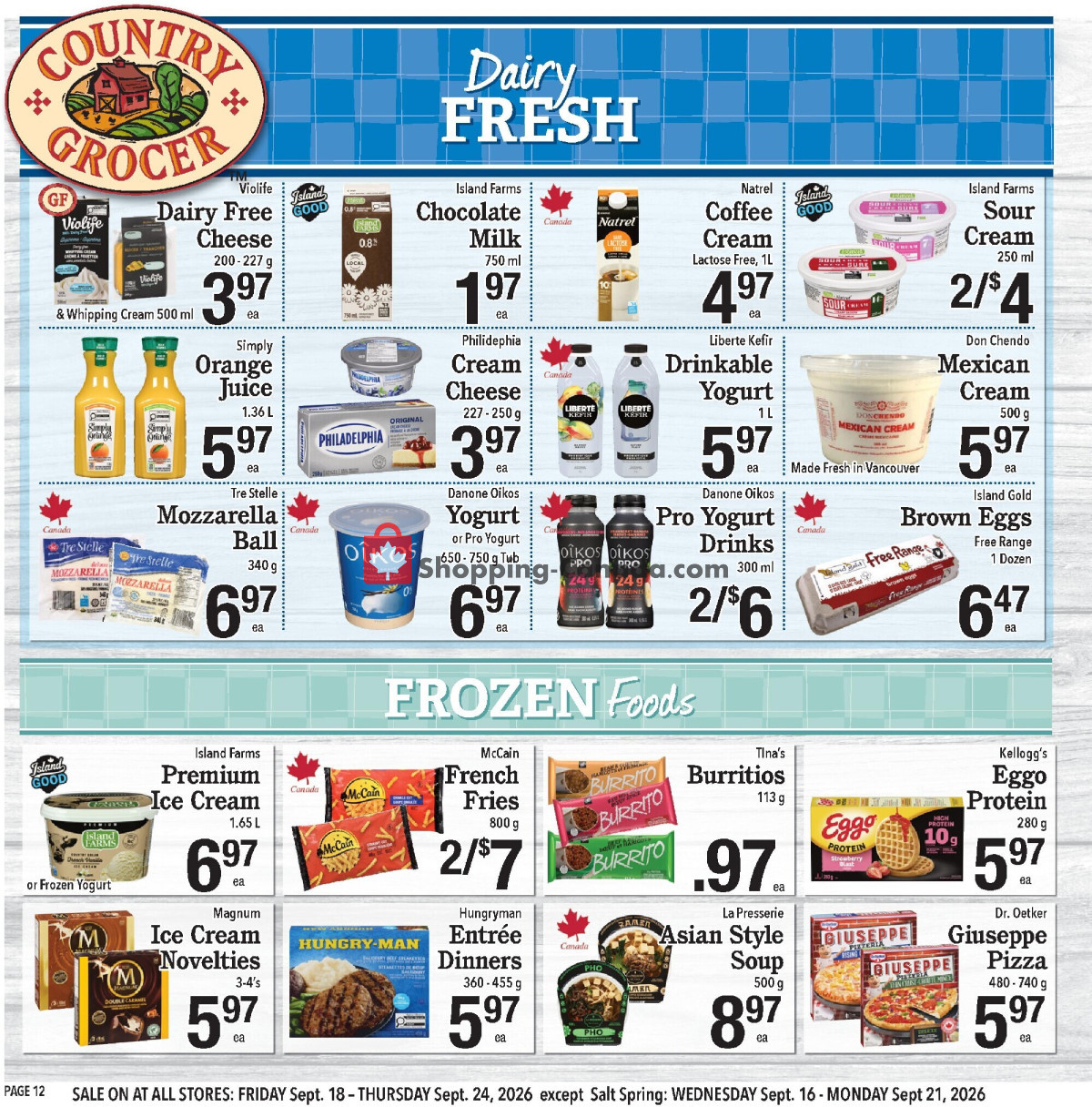 Country Grocer flyer from Wednesday September 16, 2026 to Monday September 21, 2026 - page 12