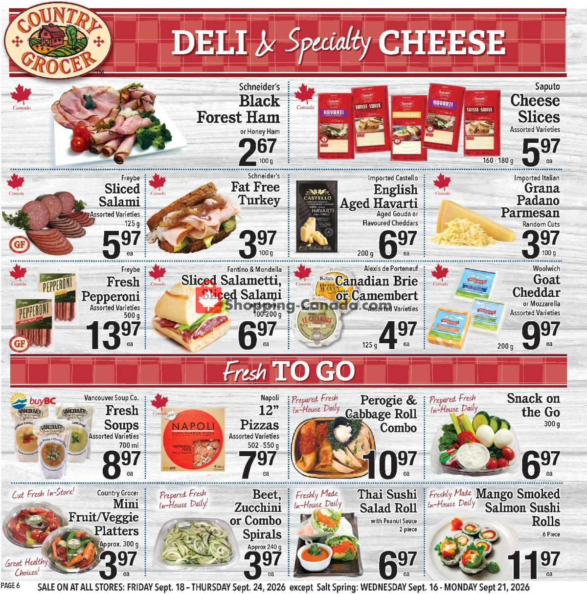 Country Grocer flyer from Wednesday September 16, 2026 to Monday September 21, 2026 - page 6