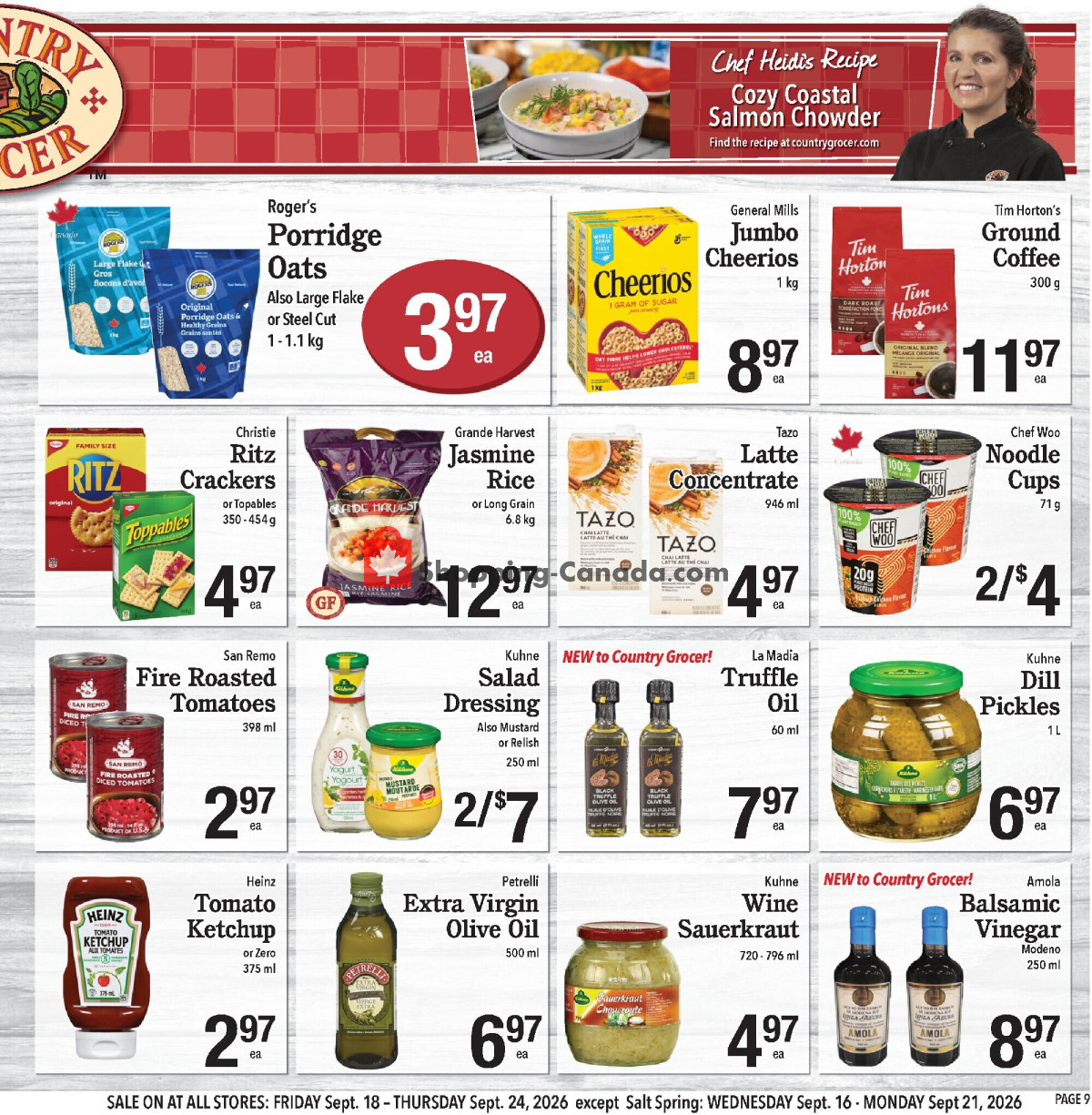 Country Grocer flyer from Wednesday September 16, 2026 to Monday September 21, 2026 - page 9