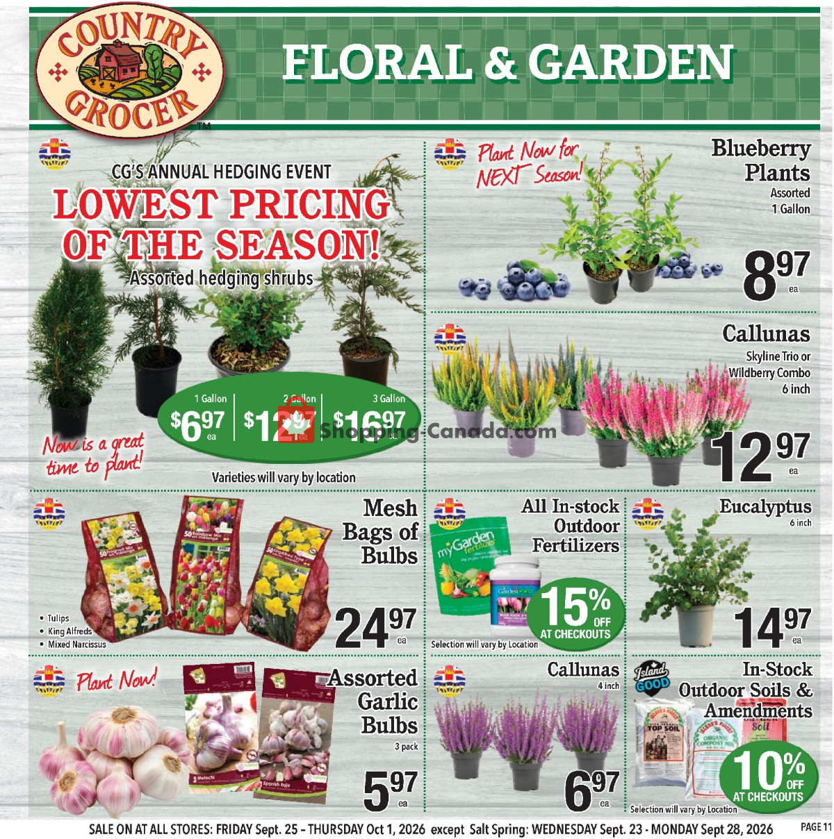 Country Grocer flyer from Wednesday September 23, 2026 to Thursday October 1, 2026 - page 11