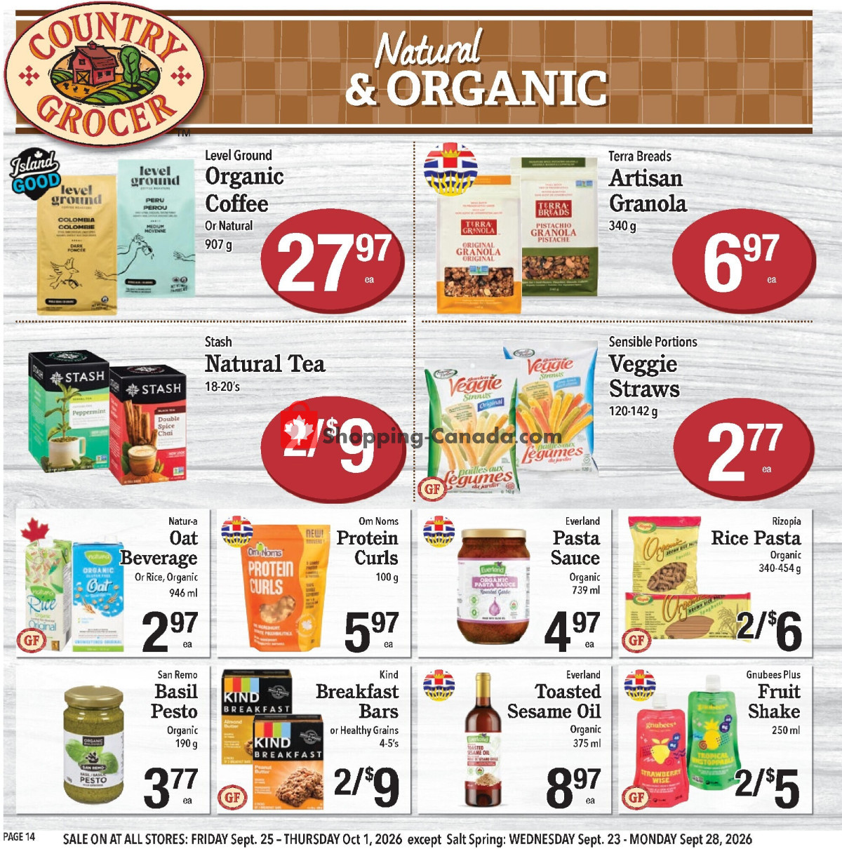 Country Grocer flyer from Wednesday September 23, 2026 to Thursday October 1, 2026 - page 14