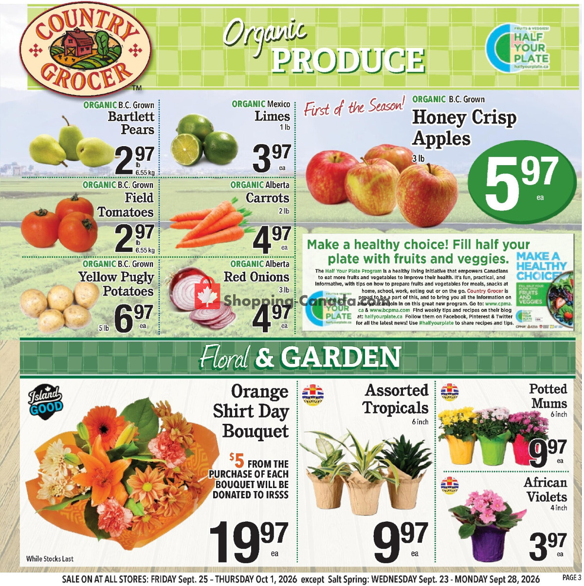 Country Grocer flyer from Wednesday September 23, 2026 to Thursday October 1, 2026 - page 3