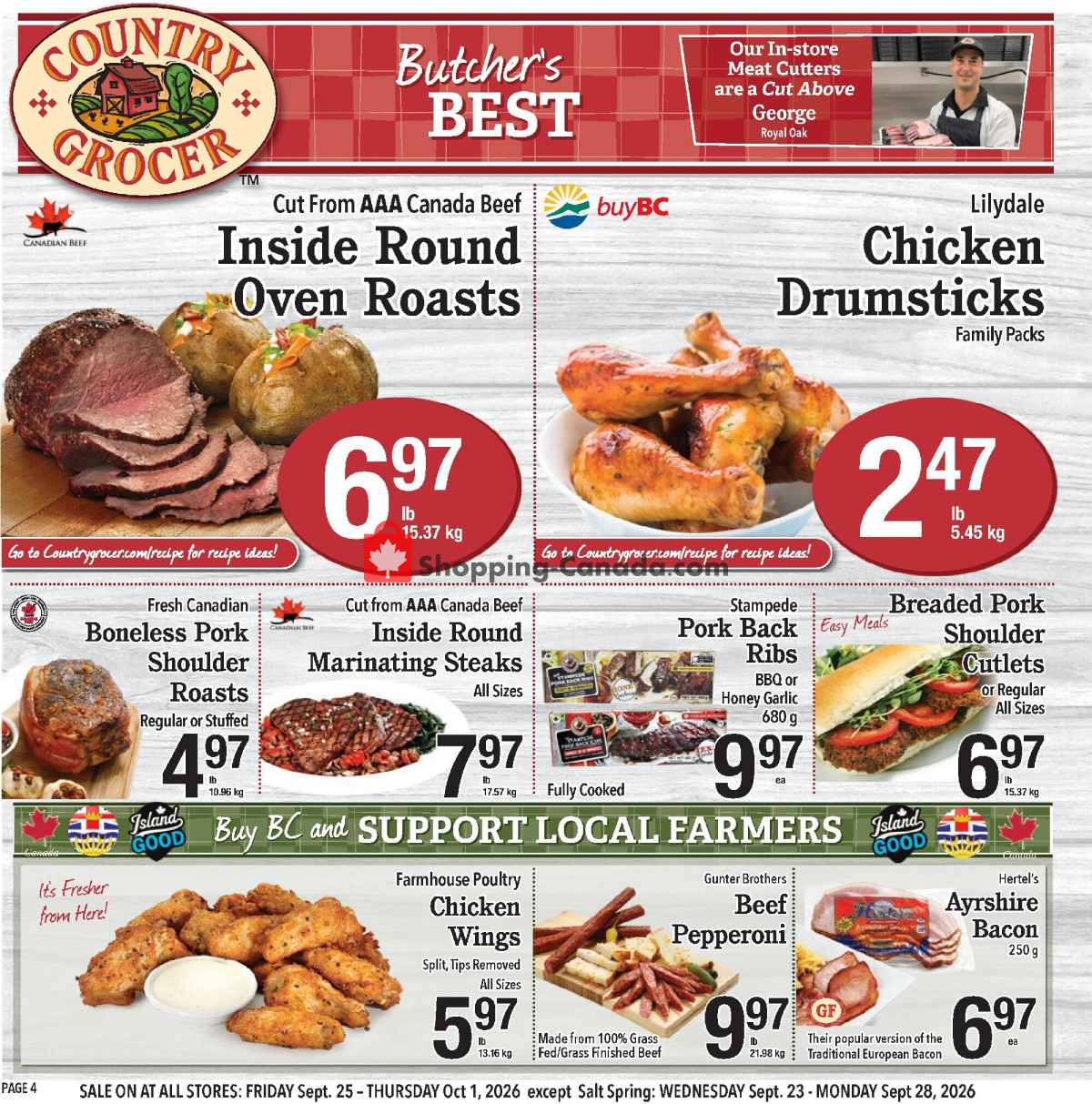 Country Grocer flyer from Wednesday September 23, 2026 to Thursday October 1, 2026 - page 4