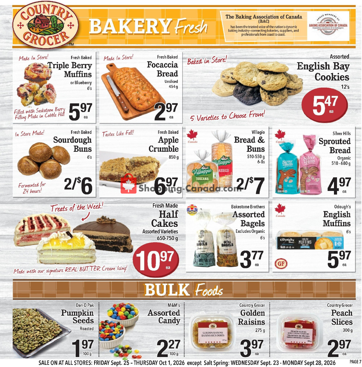 Country Grocer flyer from Wednesday September 23, 2026 to Thursday October 1, 2026 - page 7