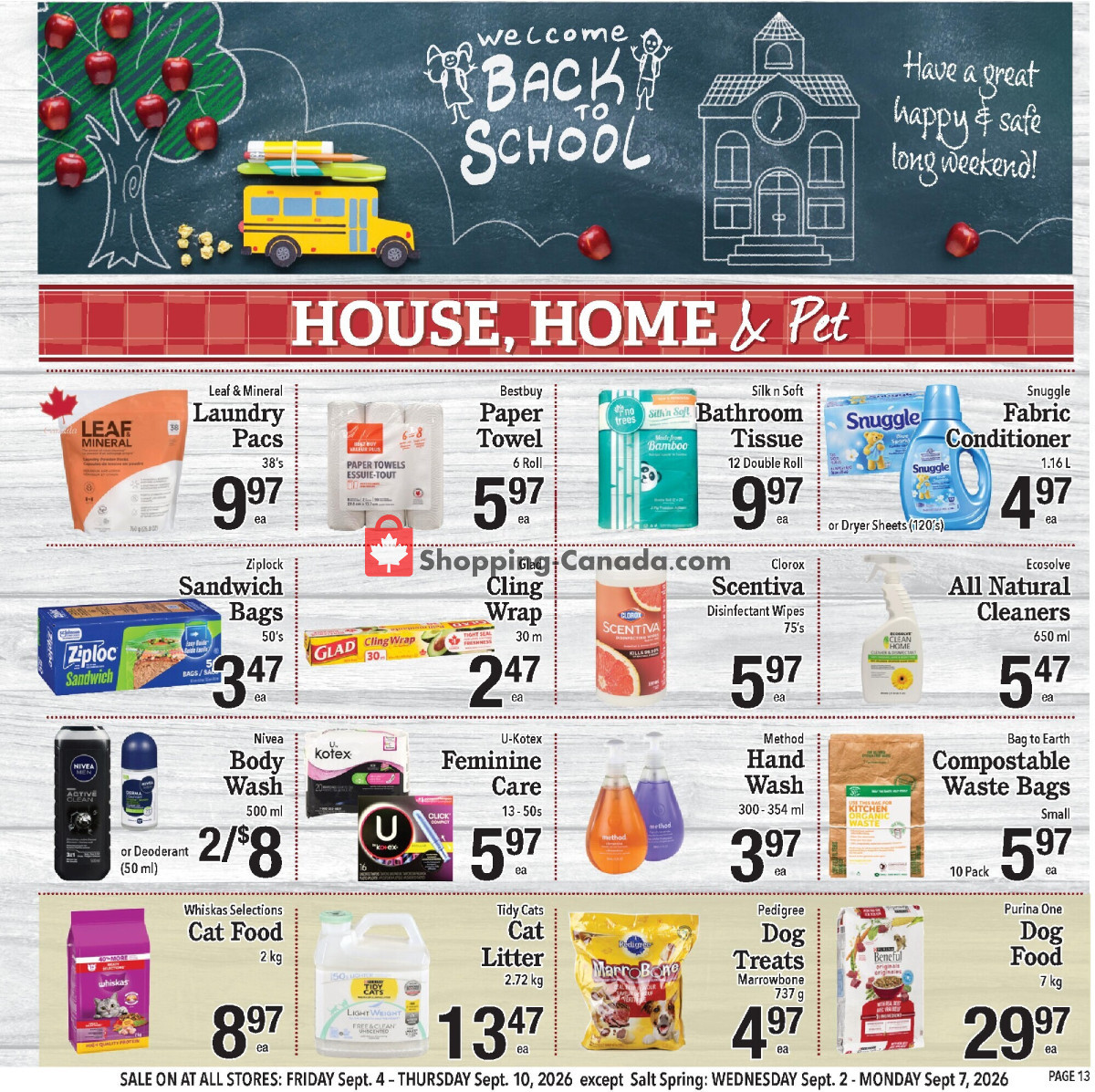 Country Grocer flyer from Friday September 4, 2026 to Thursday September 10, 2026 - page 13
