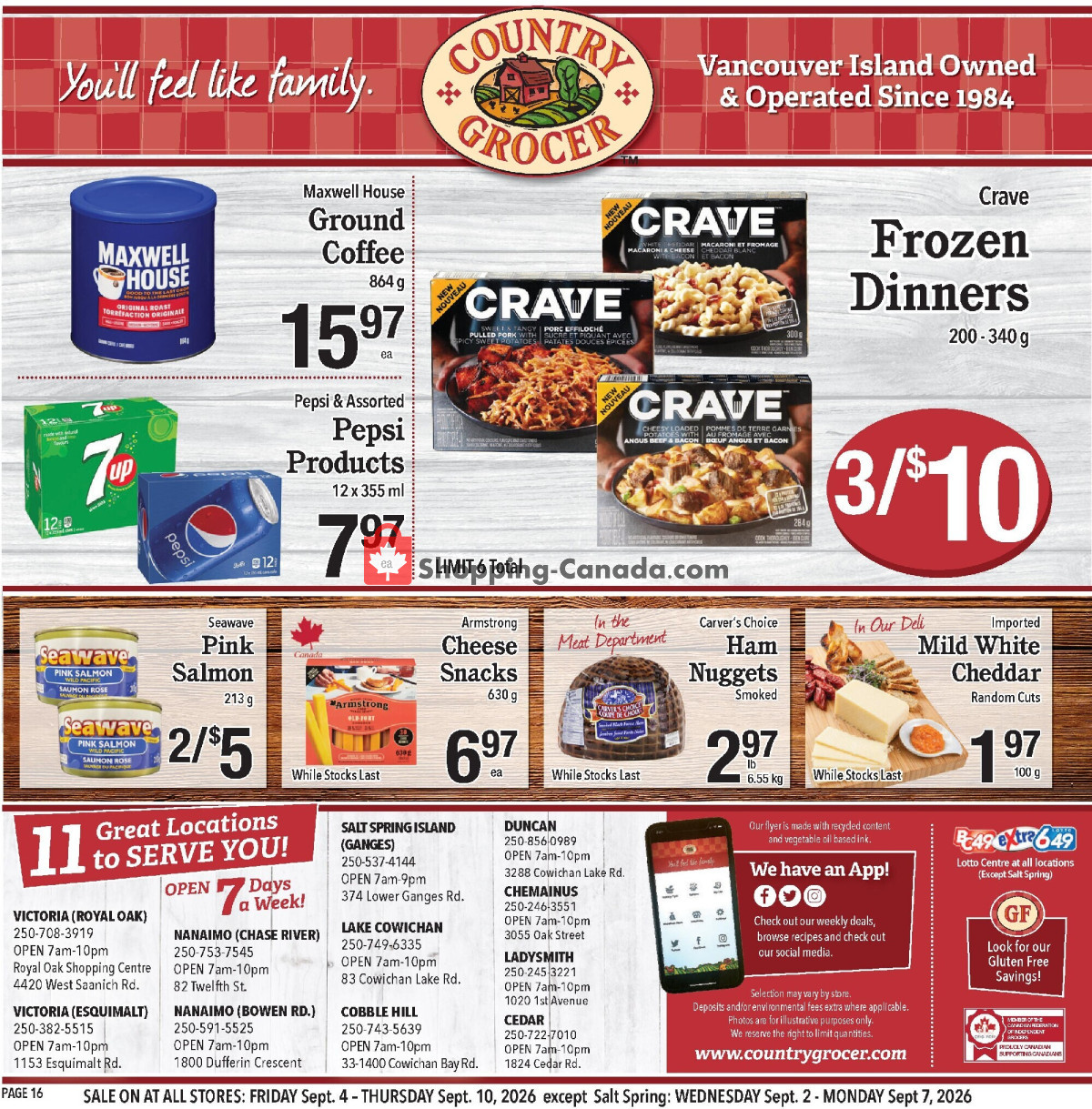 Country Grocer flyer from Friday September 4, 2026 to Thursday September 10, 2026 - page 16