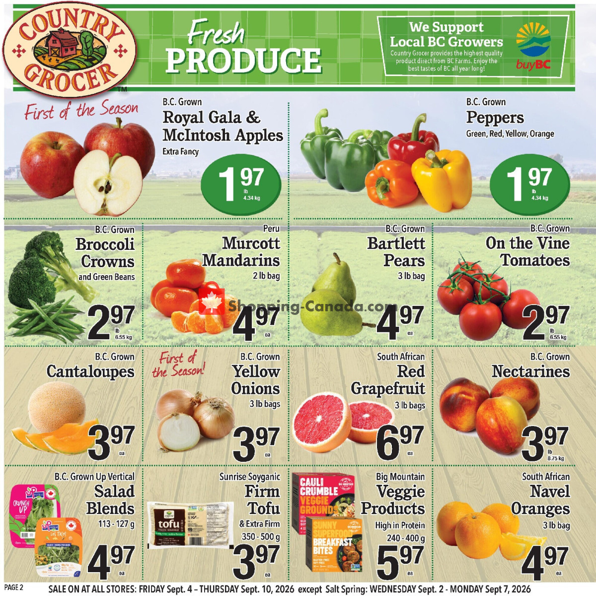 Country Grocer flyer from Friday September 4, 2026 to Thursday September 10, 2026 - page 2