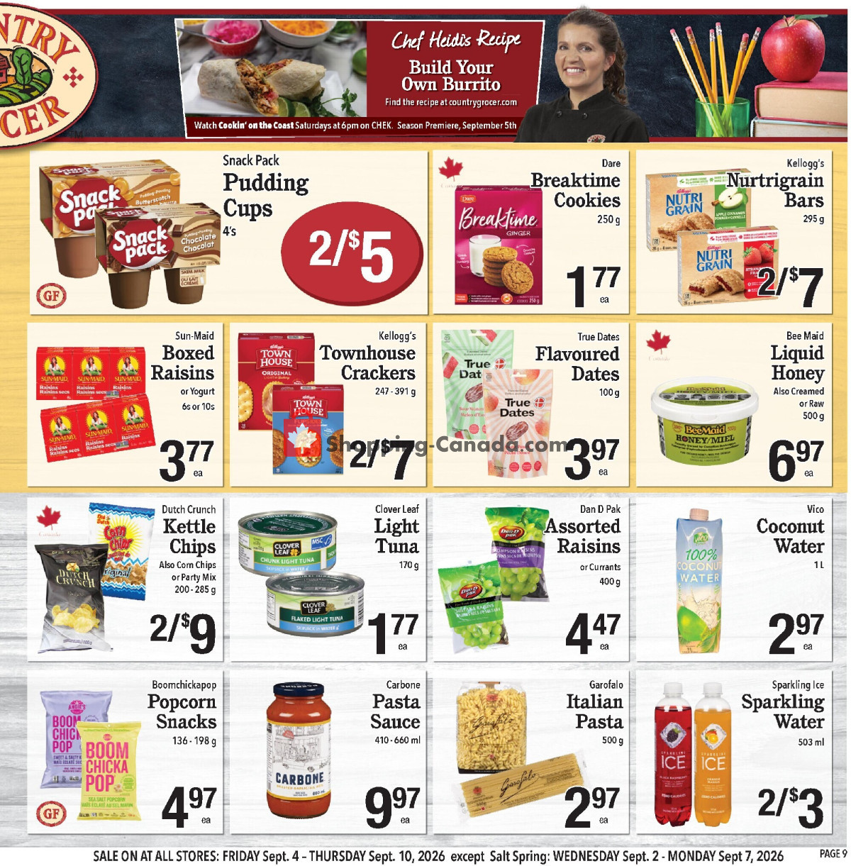 Country Grocer flyer from Friday September 4, 2026 to Thursday September 10, 2026 - page 9