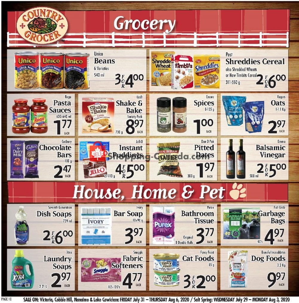 Country Grocer flyer from Friday July 31, 2020 to Thursday August 6, 2020 - page 10