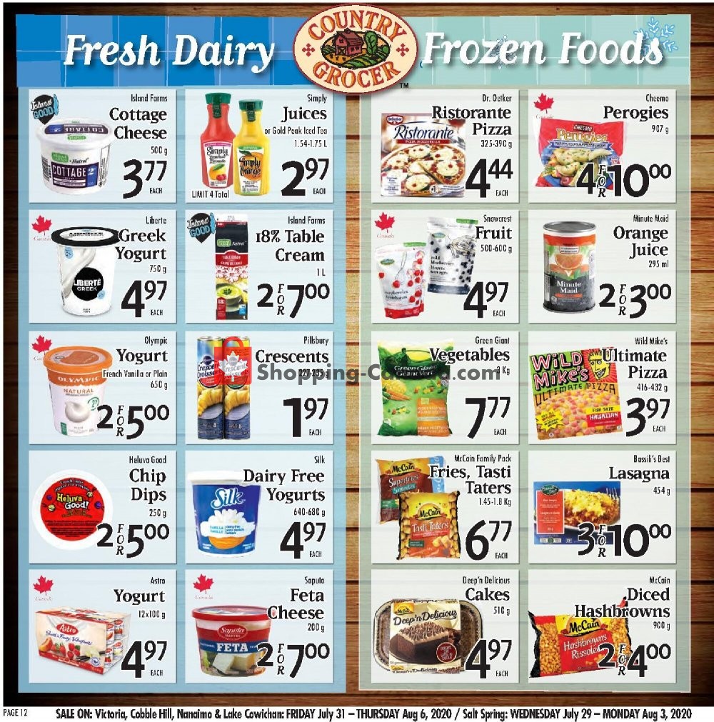 Country Grocer flyer from Friday July 31, 2020 to Thursday August 6, 2020 - page 12