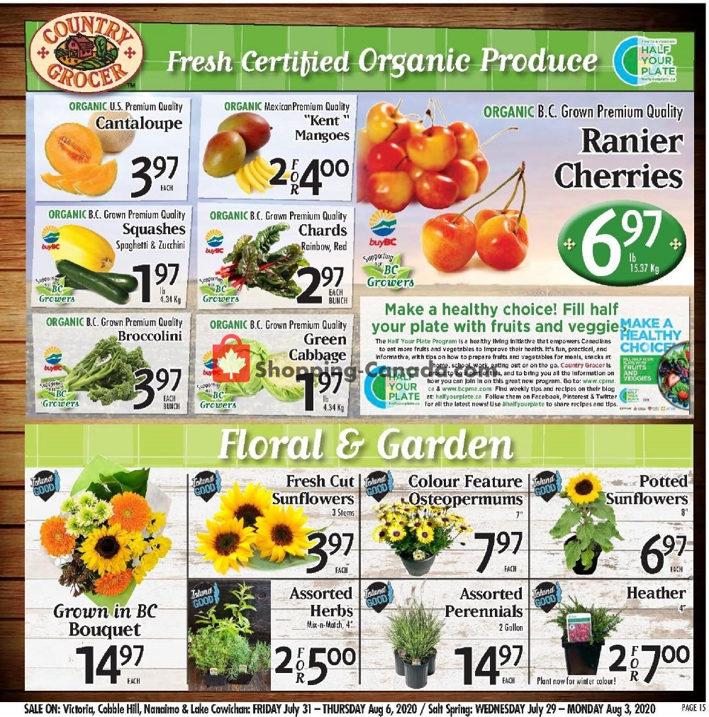 Country Grocer flyer from Friday July 31, 2020 to Thursday August 6, 2020 - page 15