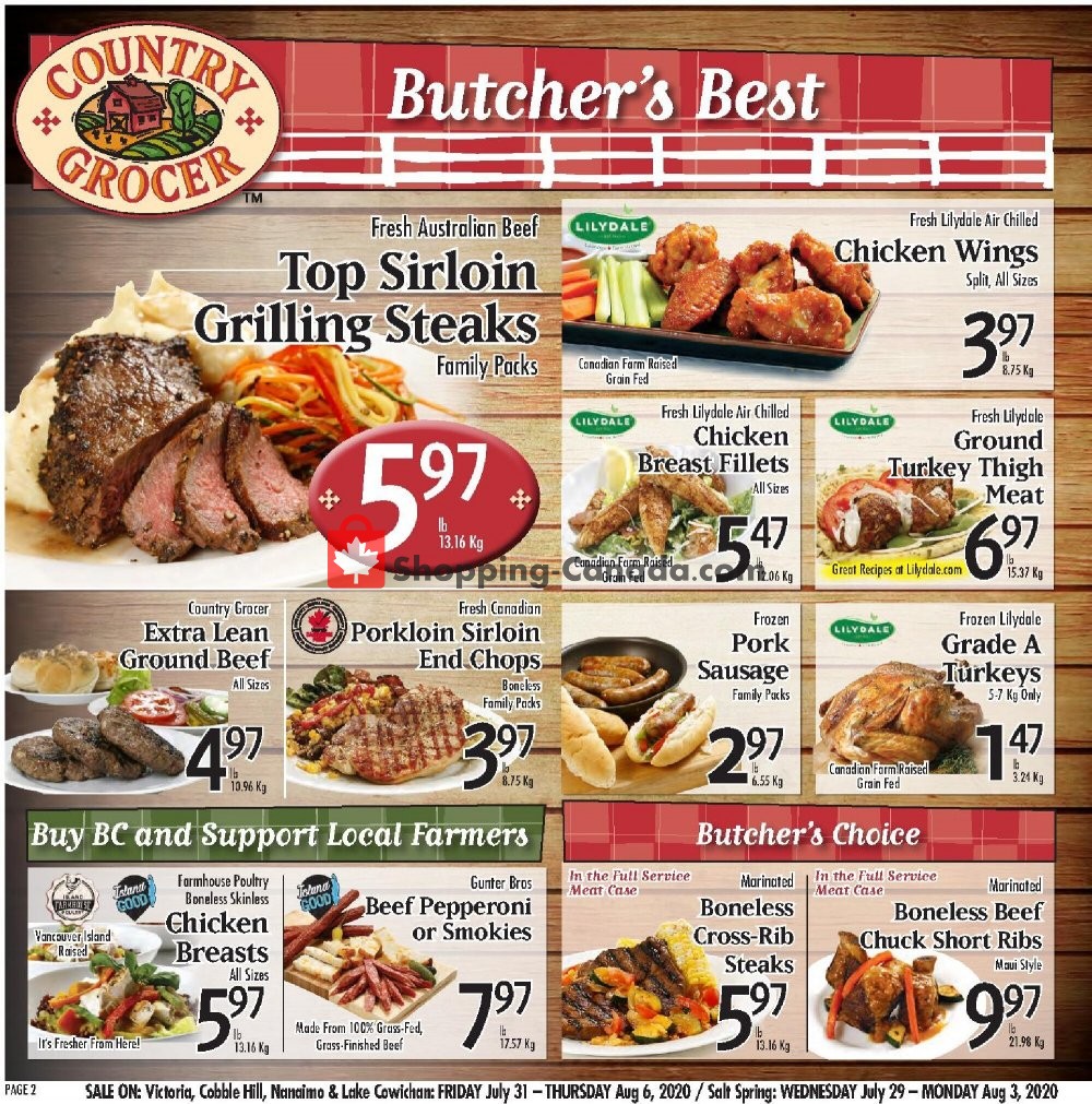 Country Grocer flyer from Friday July 31, 2020 to Thursday August 6, 2020 - page 2