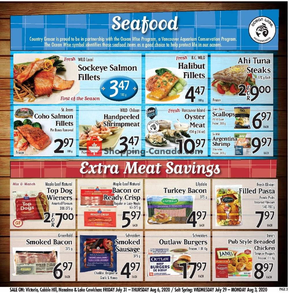 Country Grocer flyer from Friday July 31, 2020 to Thursday August 6, 2020 - page 3