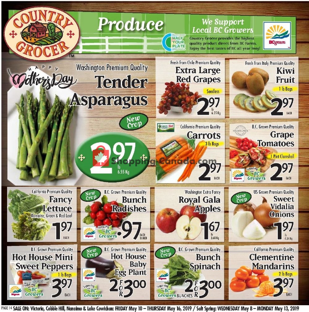 Country Grocer flyer from Friday May 10, 2019 to Thursday May 16, 2019 - page 14