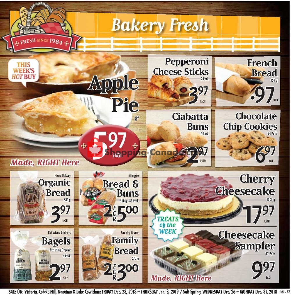 Country Grocer flyer from Friday December 28, 2018 to Thursday January 3, 2019 - page 13