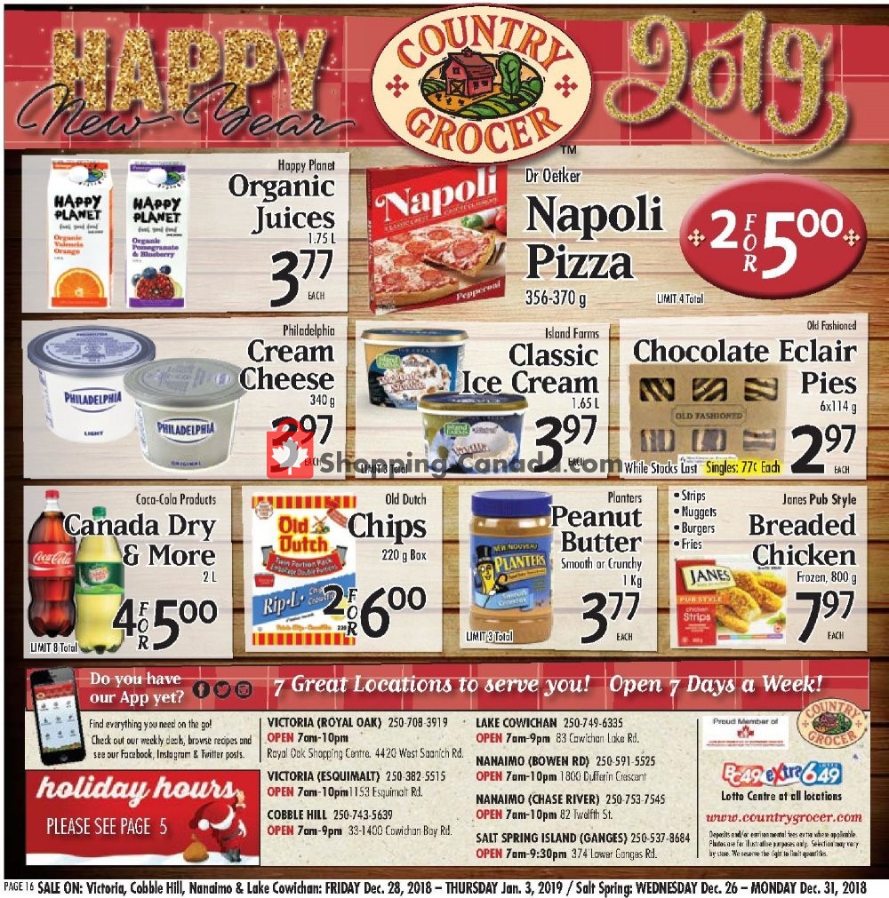 Country Grocer flyer from Friday December 28, 2018 to Thursday January 3, 2019 - page 16