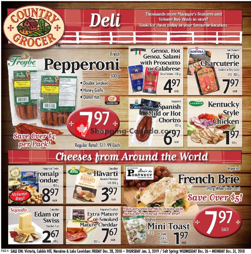 Country Grocer flyer from Friday December 28, 2018 to Thursday January 3, 2019 - page 4