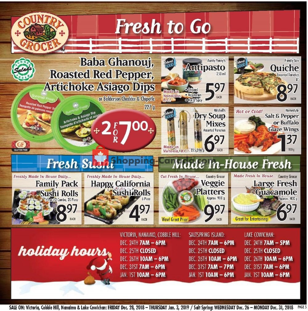 Country Grocer flyer from Friday December 28, 2018 to Thursday January 3, 2019 - page 5